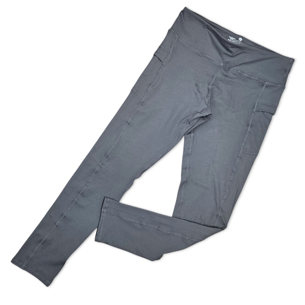 Outland XL/XXL NEW Leggings Full Length High Waisted Pocket Tummy Support Grey
